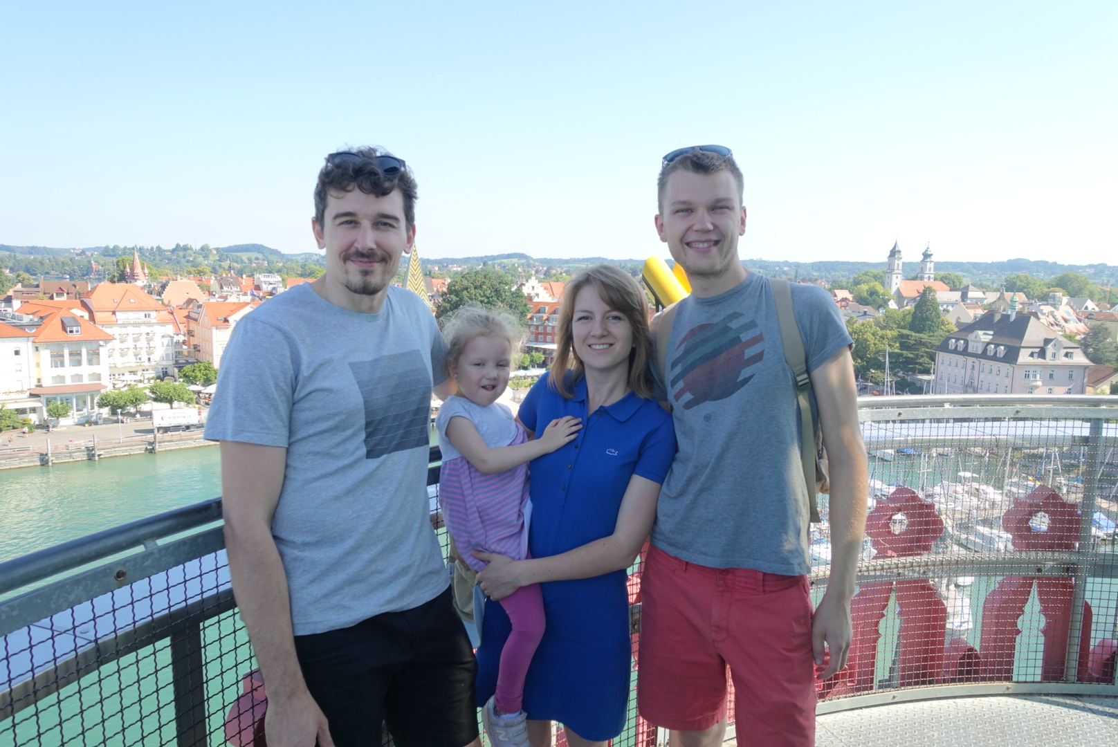 On the lighthouse with family